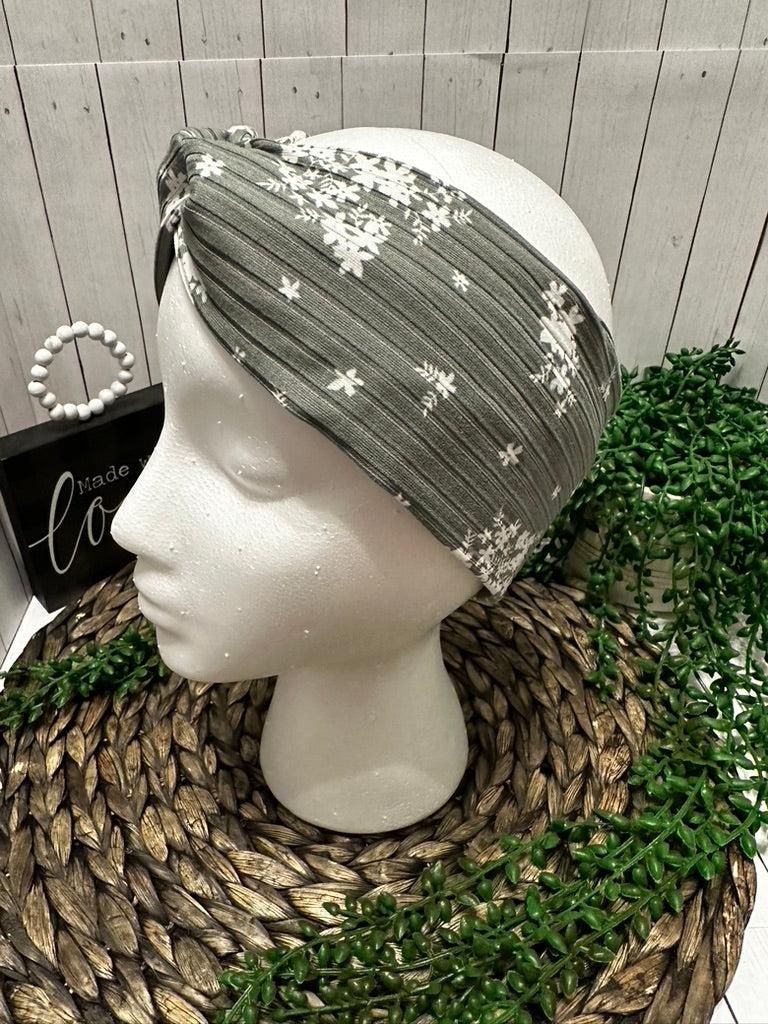 Green Floral Headband