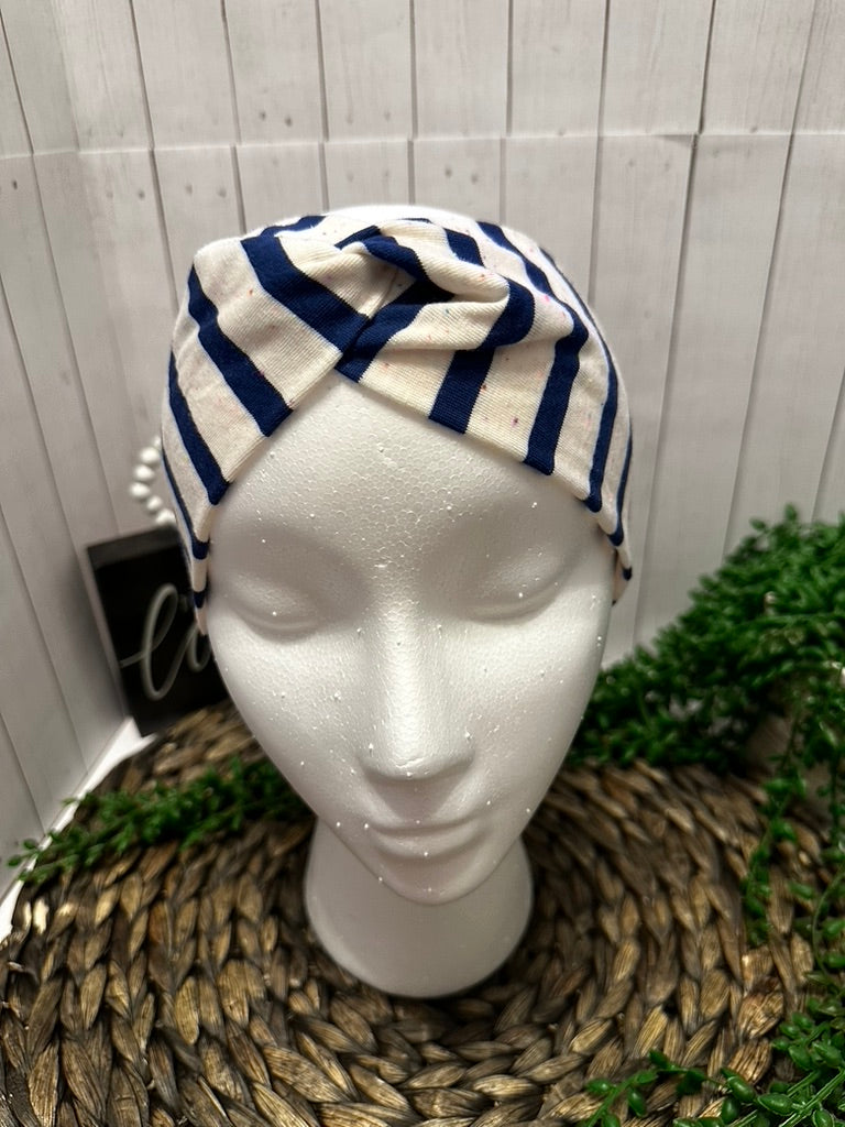 Blue Striped Headband