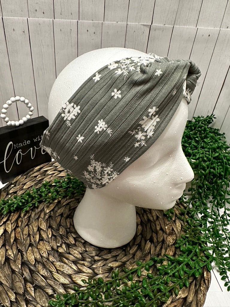 Green Floral Headband